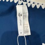 Cupshe  NWT Cheeky Bikini Bottoms Crochet Trim Womens Medium Blue Bohemian Summer Photo 3