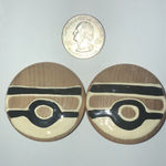 Vintage Wooden Painted Funky Chunky Retro Boho Clip On Earrings Brown Photo 1