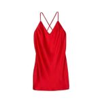 Victoria's Secret Red Satin Slip Dress Backless Lingerie Romantic Sexy size XL Photo 2