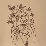 SheIn  2 in 1 Short/Long Sleeve Butterfly Graphic Ribbed Mock-Neck Cropped Tee Photo 5