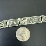 Brighton Retired OP Art Silver Heart Motif Multi-Strand Link Bracelet 40g. Photo 14