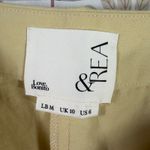 Love, Bonito & REA Cropped Cotton Pleated Pants Butter Yellow Wide Leg US 6 Photo 12