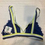 Free People NWT  “Blue Jean Baby” Lace Bralette Size Large Photo 1