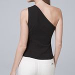 White House | Black Market NWT Women’s One Shoulder Bodice Top Black Size 10 Photo 1