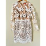 Anthropologie  BHLDN Monique Lhuillier Lace Cocktail Wedding Dress 10 Tiana White Photo 4