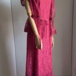 Vintage Lace Maxi Dress with Jacket Mauve Full Length Sundress Prom Size M/8 Pink Size M Photo 2