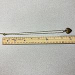 Vintage Etched Heart Engraved Locket Link Necklace Photo Pendant Keepsake Gold Photo 6