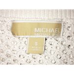 Michael Kors NEW Ivory Open Knit Cut-Out Sweater S Photo 3