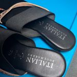 Italian Shoemakers  Black and Leopard Print Sandals Photo 1