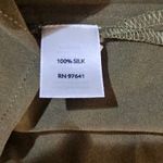 NWT J Jill Womens Forest Green Silk Long Sleeve Button Down‎ Shirt Blouse Medium Photo 4