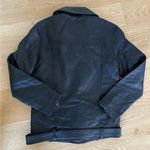 Nasty Gal - Real Leather Boyfriend Biker Jacket in Black Photo 3