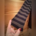 Soma  Womens Black Brown Striped Open Front Cardigan L Photo 2