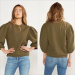 Etica Marie Puff Sleeve Sweatshirt Size Small Sea Turtle Green French Terry Photo 1