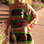 Milly  of NY Silk One Shoulder Dress, Multicolor Size 4 EXCELLENT! Photo 2