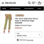 RE/DONE NWT 70s Ulta High Rise Stove Pipe
Still online for $265 Photo 2