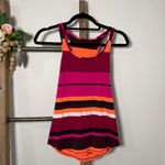 Lululemon  Striped Racerback Tank Top Orange Pink Purple Workout Athletic Women Photo 1