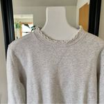 Nanavatee Distressed Raw Hem Gray Sweatshirt Photo 1