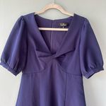 Lulus  Navy Blue A-Line Mini Dress with Puffy Sleeves - Women’s Medium Photo 3
