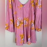 Free People Francesca amino Dress Tunic Floral Dawn Rose Combo Large L/S $148 Photo 7