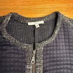 Drew ‎ Black Tweed Moto Jacket Medium | Quilted Zip Front Blazer Style Workwear Photo 1