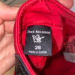 True Religion Red Leather Pants Photo 4