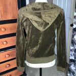 Juicy Couture Olive Green Velour  Vintage Hoodie Jacket Photo 2
