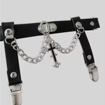 2 pieces women's Y2K cross leggings clip Black Photo 4