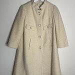 Vintage Unbranded Cream Wool Overcoat Jacket Coat Size 6 Photo 0