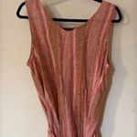 Anthropologie  Drew womens striped wrap‎ dress size large linen blend Photo 3