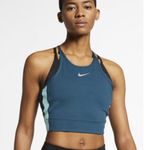 Nike NWOT Womens Dri-Fit Dry Cropped Tank Top AQ5117 Surf Running Blue Silver XS Photo 0