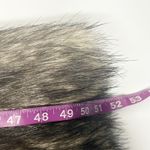 Jennafer Grace Womens Mob Wife Velvet Duster Cardigan Faux Fur Trim XS Burgundy Red Photo 8