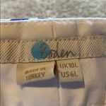 Boden Womens Richmond Pants US 6 LONG Greek Blue White Geo Floral Photo 5