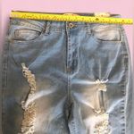 Elite Jeans NWT Distressed Destroyed Denim Light Wash Blue Size 11/30 Photo 3