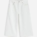 Madewell White Capri Cropped Denim Culottes Jeans Size 30 Photo 5