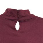 Brea Canyon XL Burgundy Mock Neck Keyhole Long Sleeve Banded Hem Top NWT Office Red Photo 3