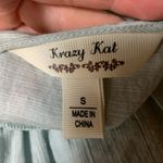 Krazy Kat  Seafoam Green Beaded Lacey Top Size S Photo 4