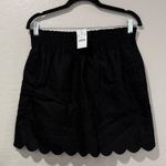 NWT J. Crew Factory pull on Mini Skirt with Scalloped Hem size 10 Black Photo 0