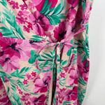 J.Crew Floral Cotton Wrap Midi Dress Size 10 Tropical Beachy Resort Preppy Photo 2
