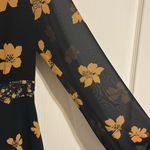 Bar III black floral dress with sheer sleeves Photo 2