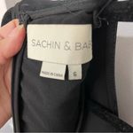 Sachin + Babi Structured Black Evening Gown 6 Ruffle cap sleeve Black Tie Formal Photo 4