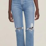 AGOLDE Light Wash Distressed Straight Leg Wilder Jean Size 24 Photo 0