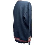 Sue Brett Collection Vintage Tassel Sweater Black Red Gold Silver Medium Photo 4