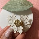 Anthropologie White Flower Earrings Photo 6