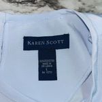 Karen Scott  | Short Sleeve Blouse Shoulder Pads Vintage | Blue | Womens | L Photo 5