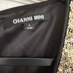 Gianni Bini Brittany Gold Sequin Top Black Ponte Bottom Cocktail Dress Size 2 Photo 6