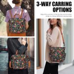Insulated Lunch Bag for Women Men- Leak-Proof Large Capacity Lunch Box for Adult with Adjustable Shoulder Strap Side Pockets- Lunch Cooler Bag - for Trip, Picnic, Work, Colorful Floral Photo 5