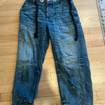 We The Free Free People Moxie Low Snug Barrel Jeans Size 28 Photo 0