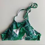 High Neck Halter Palm Print Bikini Top Size Small Photo 0