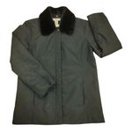 Real Clothes Womens Jacket Size 6P 6 Petite Chocolate Brown Faux Fur Collar Coat Photo 1