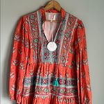 NEW VICTORIA DUNN santorini dress in stardust XS Orange Photo 3